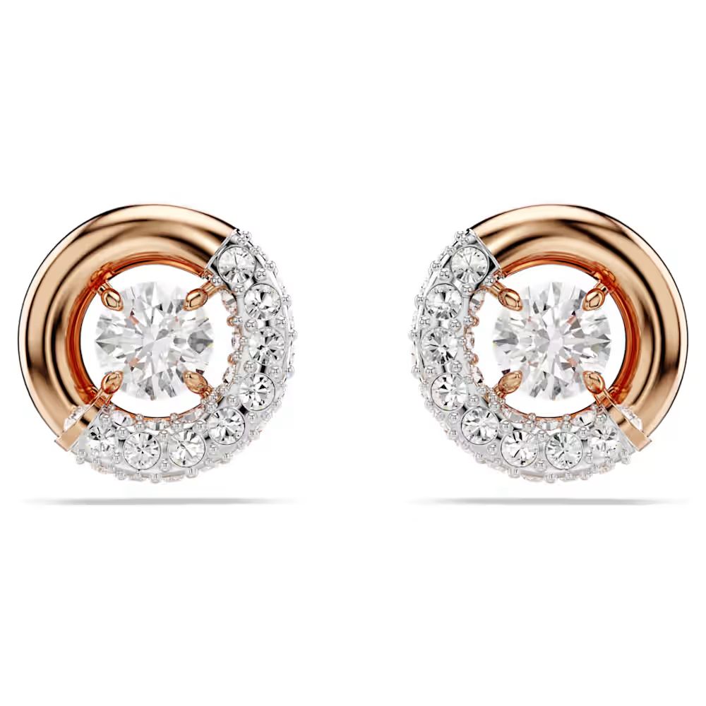 Swarovski Dextera rose gold crystal stud earrings