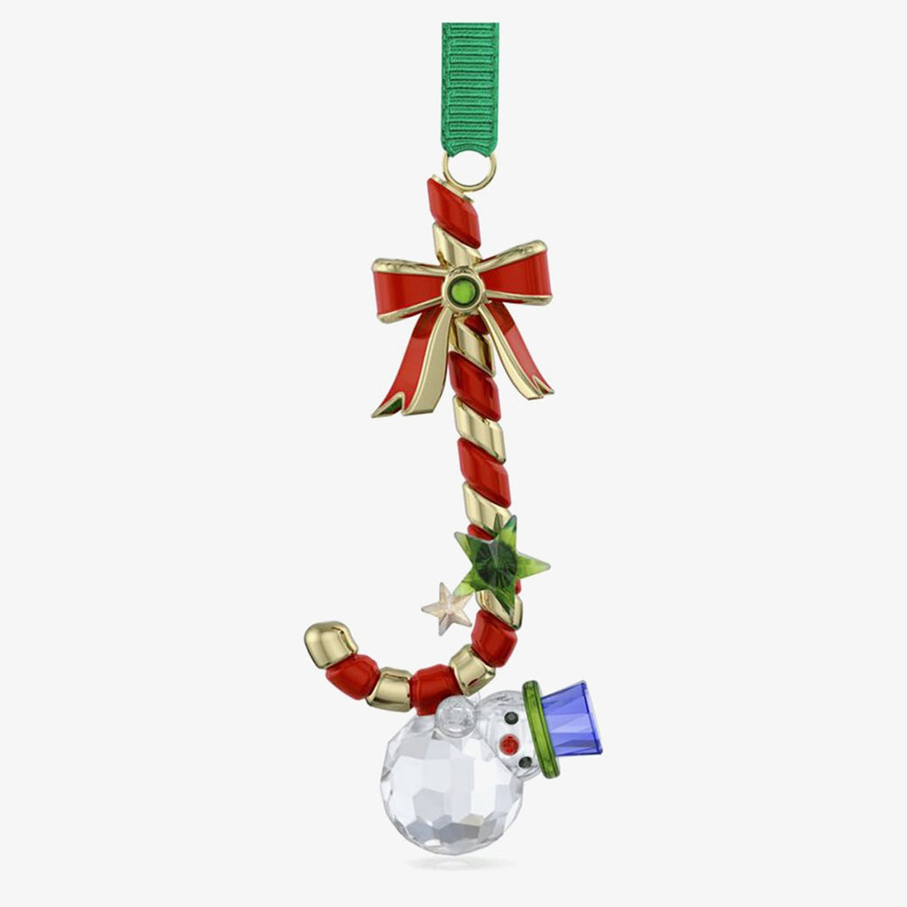 Swarovski crystal hanging candy cane Christmas ornament